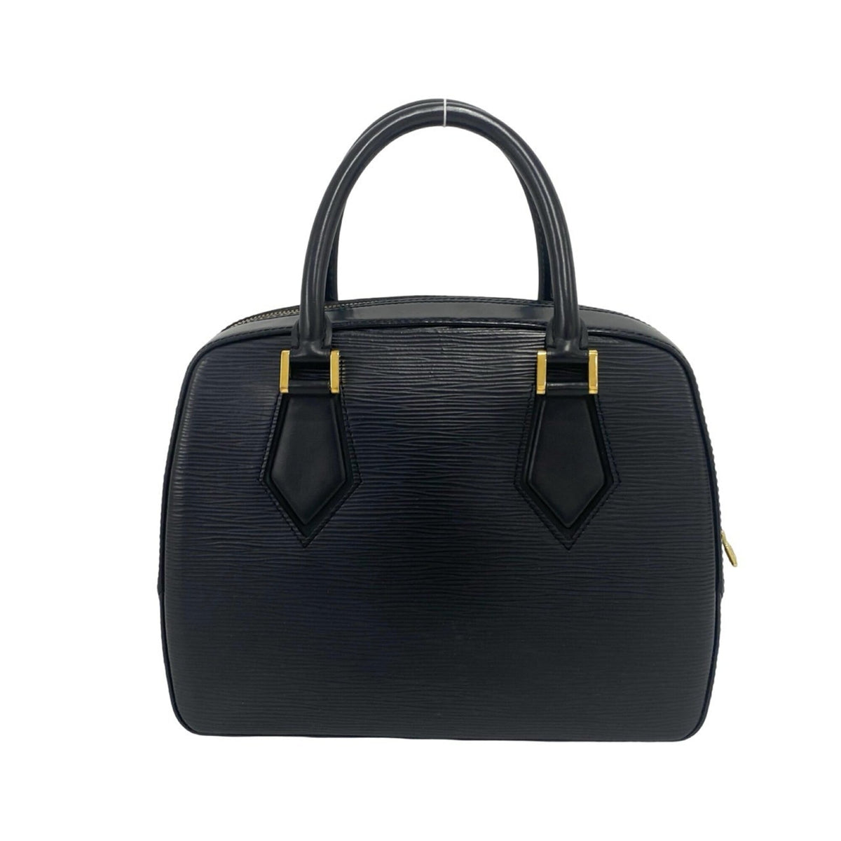 Louis Vuitton Black Leather Boston Bag Handbag (Pre-Owned)