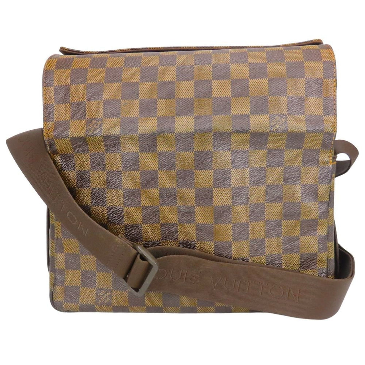 Louis Vuitton Brown Damier Canvas Ebene Damier Canvas Leather Shoulder Bag (Pre-Owned)