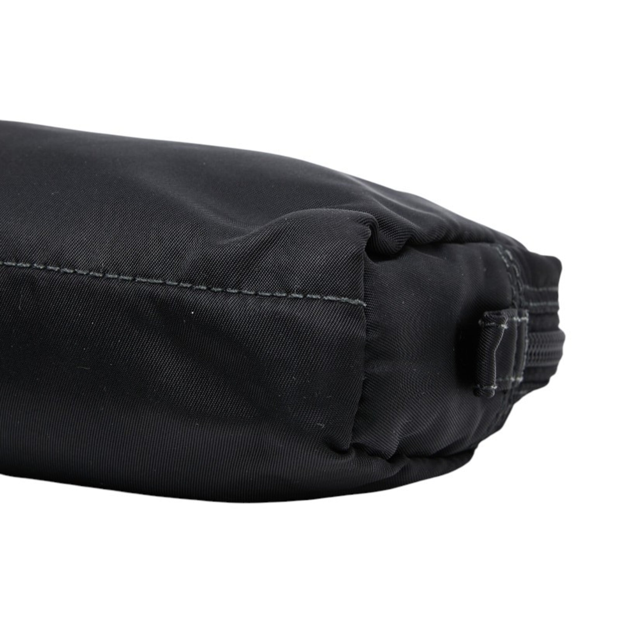 Prada Black Nylon Leather Handbag Pouch (Pre-Owned)