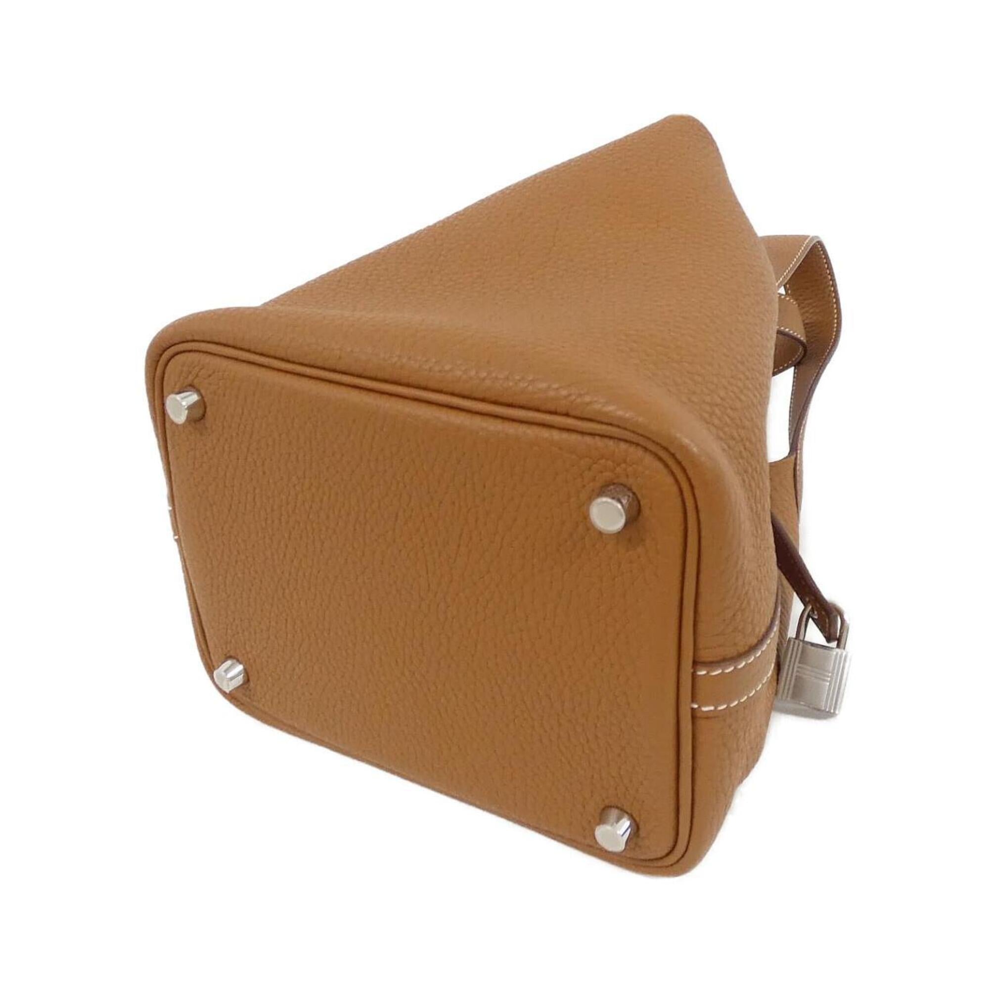 Hermes Brown Taurillon Clemence Leather Handbag (Pre-Owned)