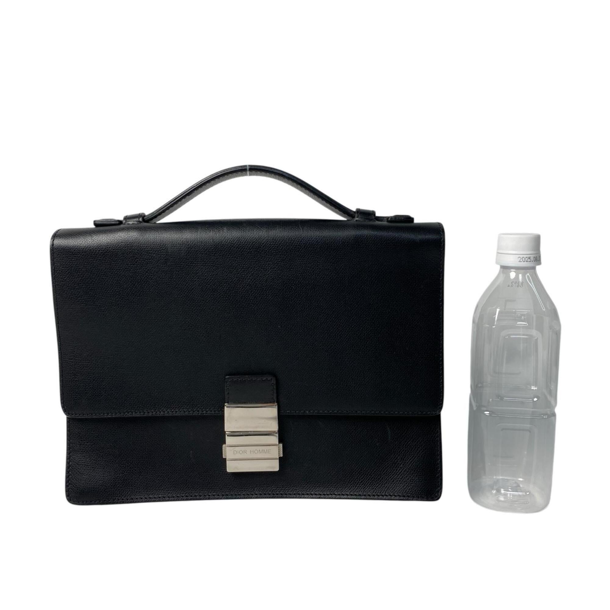 Dior Homme Black Leather Handbag (Pre-Owned)