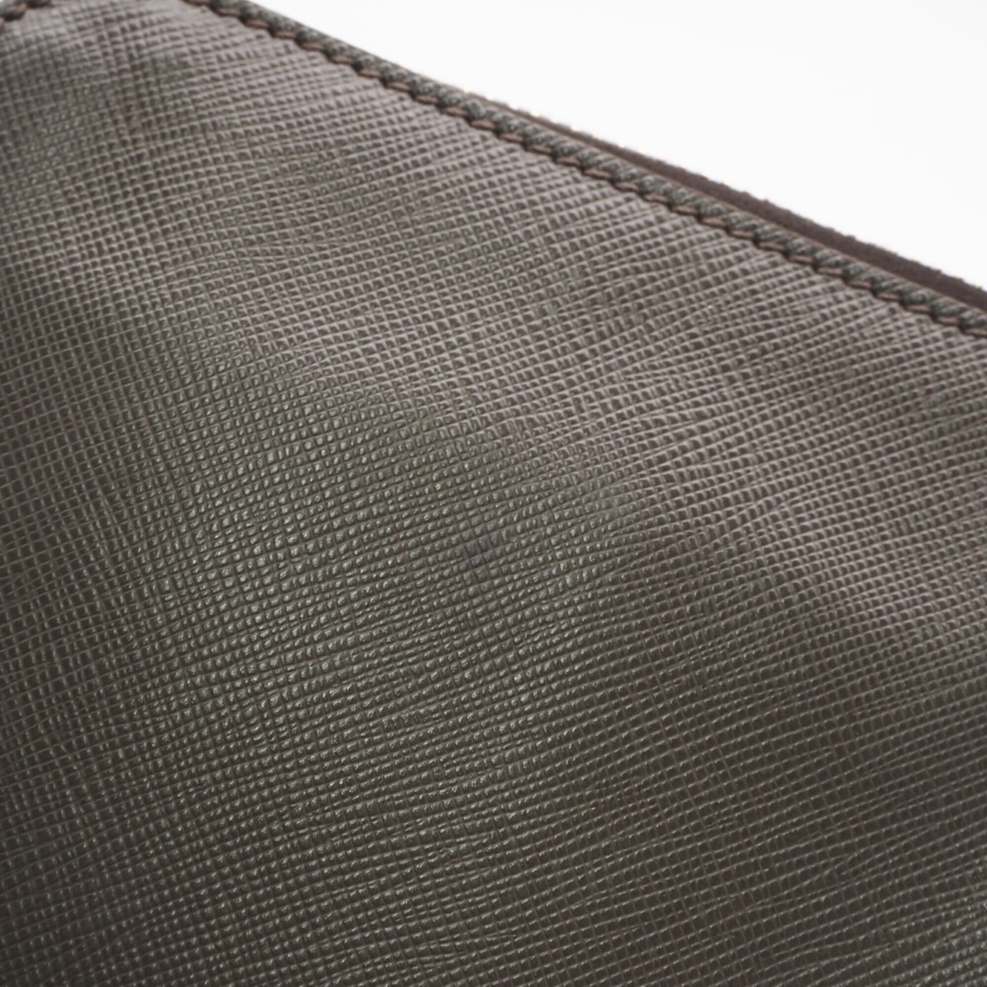 Prada Saffiano Grayish Saffiano Clutch Bag (Pre-Owned)