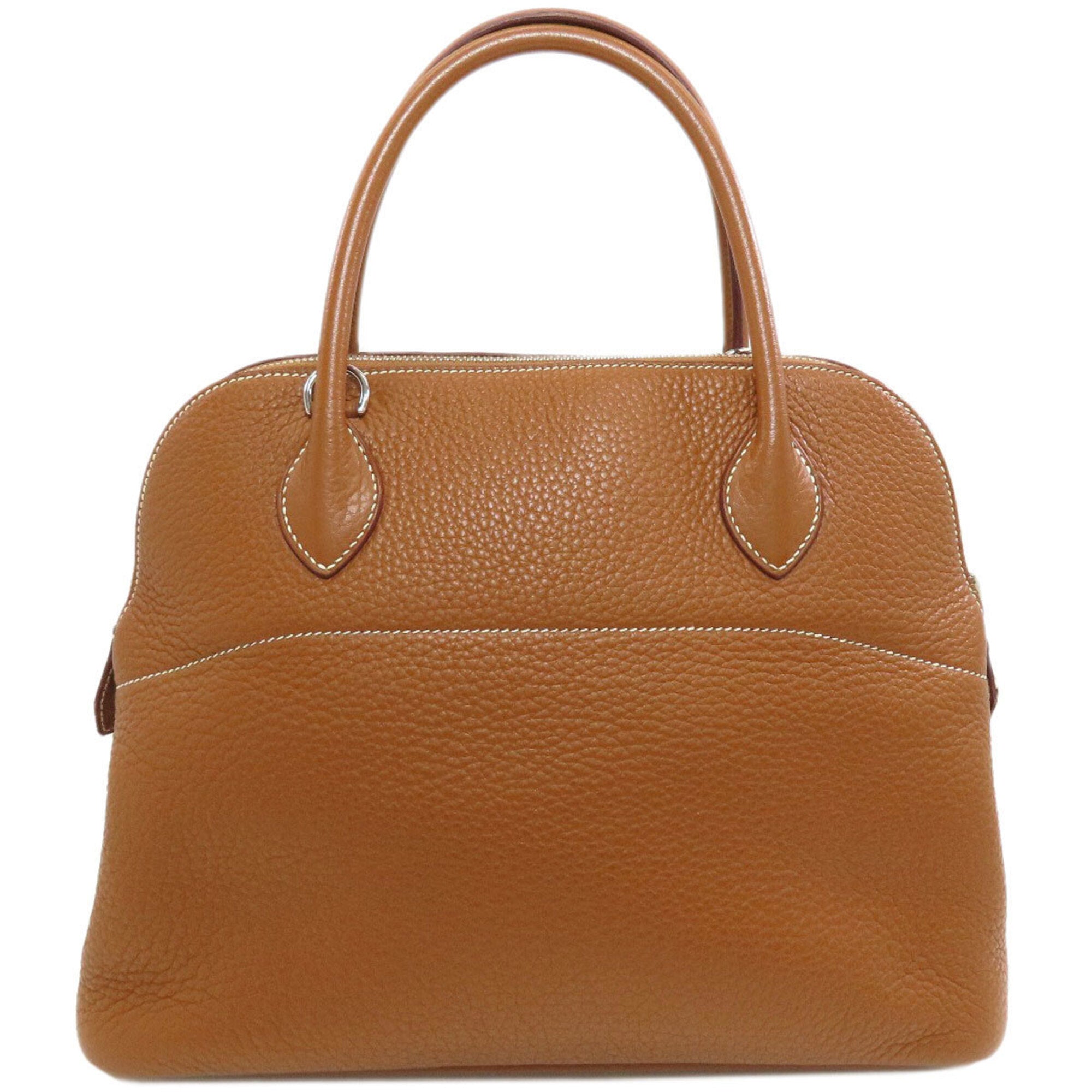 Hermes Gold Leather Handbag (Pre-Owned)