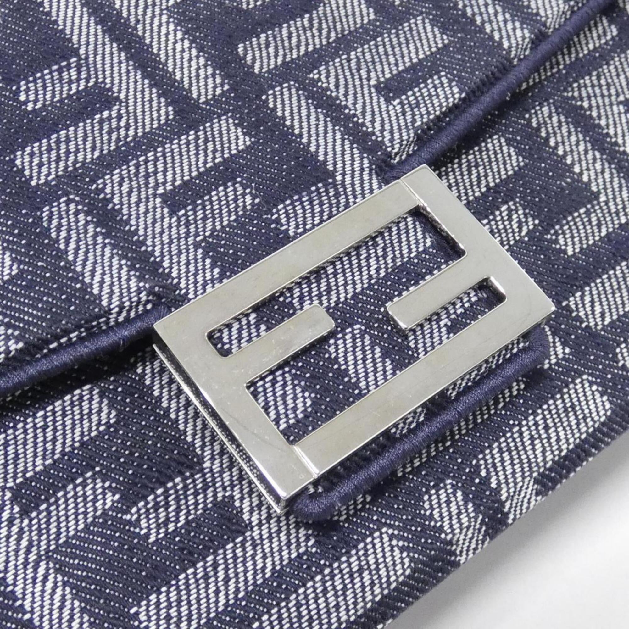 Fendi Blue Canvas Handbag (Pre-Owned)