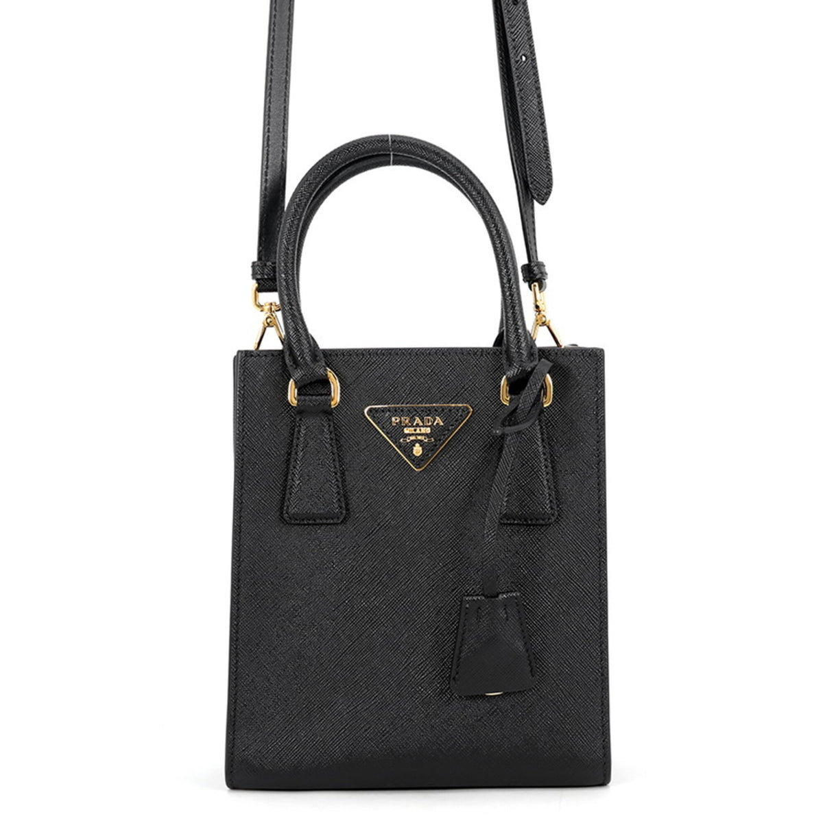 Prada Black Saffiano Handbag (Pre-Owned)