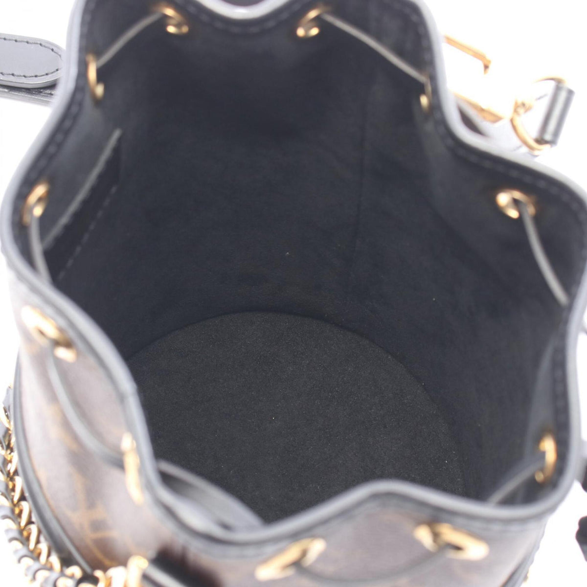 Louis Vuitton Black Brown Monogram Coated Canvas Leather Handbag (Pre-Owned)
