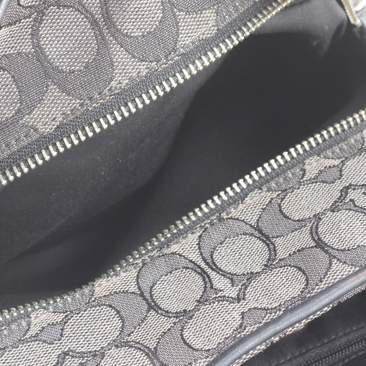 Coach Black Leather Canvas Handbag Shoulder Bag Tote Bag (Pre-Owned)