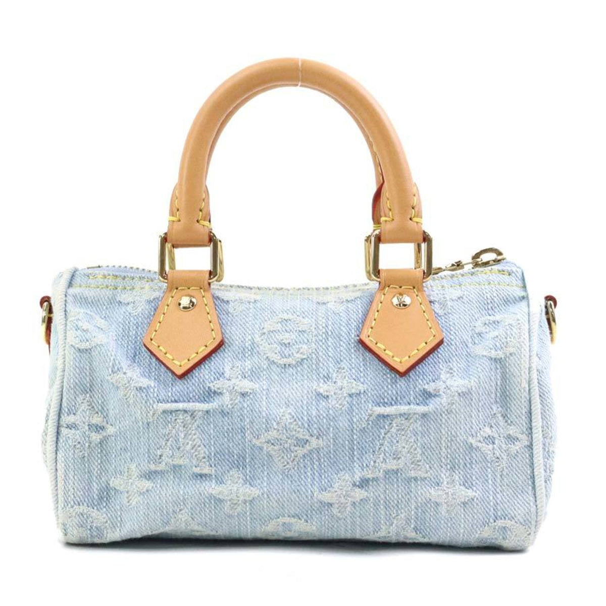 Louis Vuitton Sky Blue Monogram Denim Handbag Shoulder Bag (Pre-Owned)