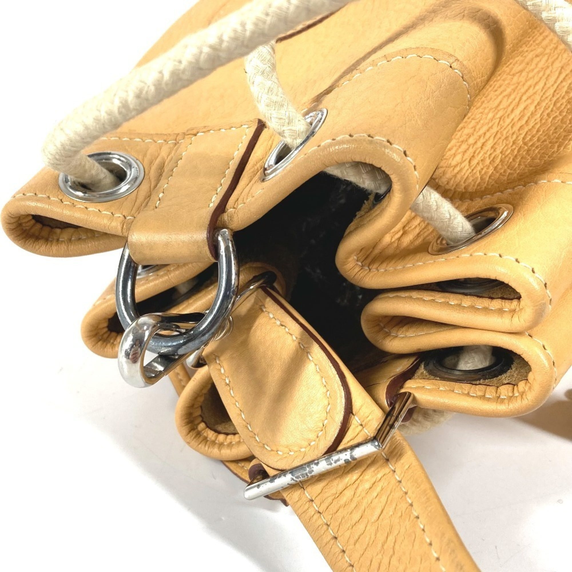 Hermes Beige Yellow Taurillon Clemence Leather Shoulder Bag (Pre-Owned)