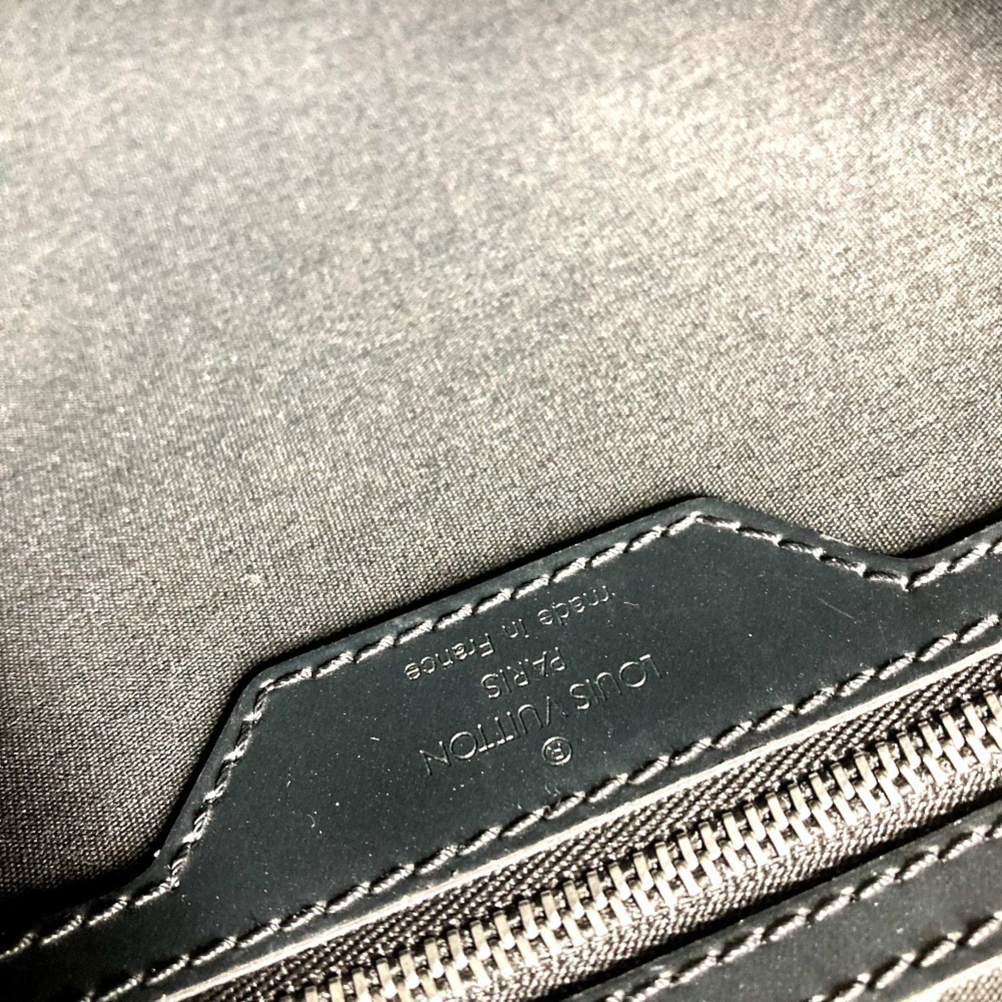 Louis Vuitton Navy Monogram Mat Leather Briefcase Tote Bag (Pre-Owned)
