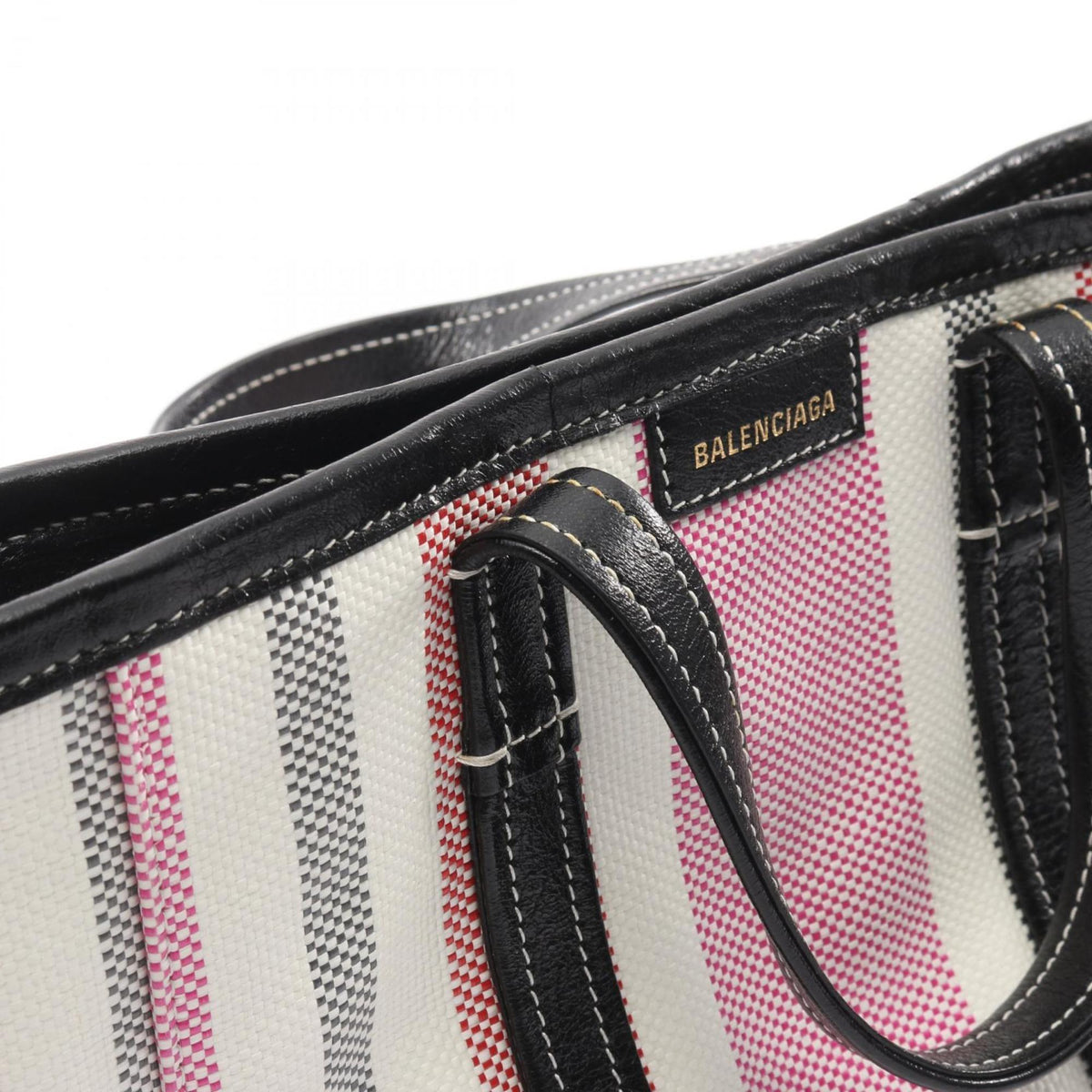 Balenciaga Multi-Color White Canvas Handbag (Pre-Owned)