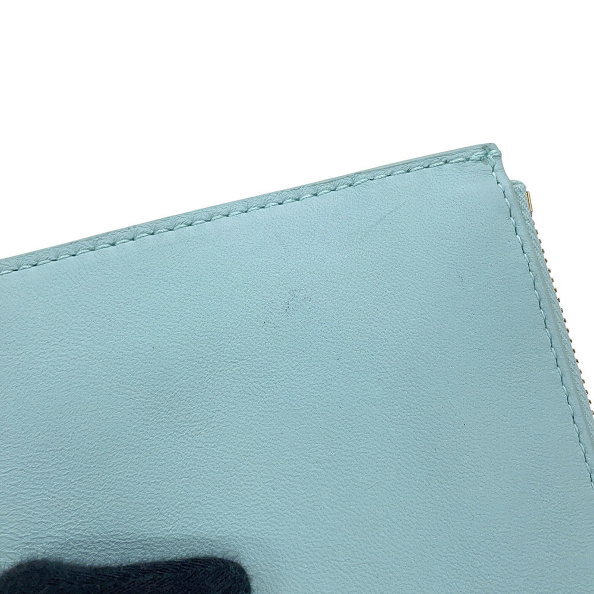 Bottega Veneta Light Blue Leather Handbag (Pre-Owned)