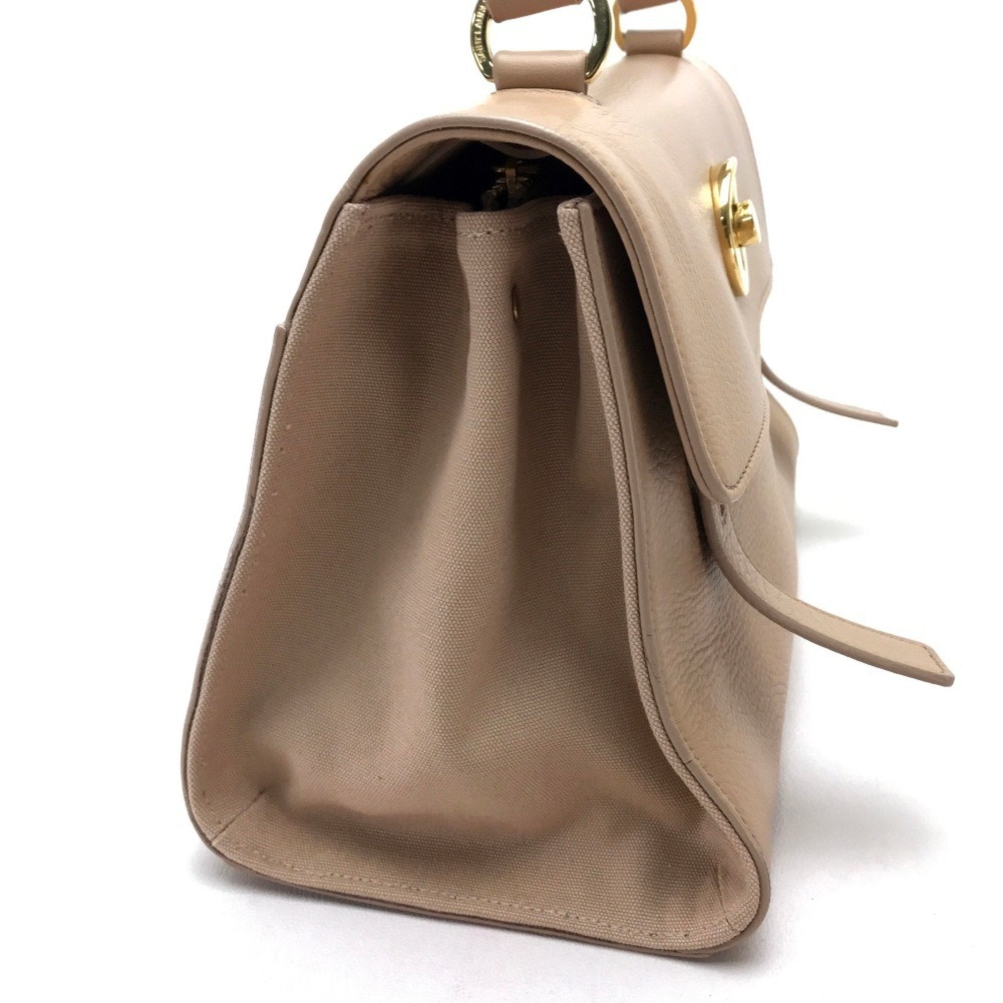 Saint Laurent Beige Leather Handbag Shoulder Bag (Pre-Owned)