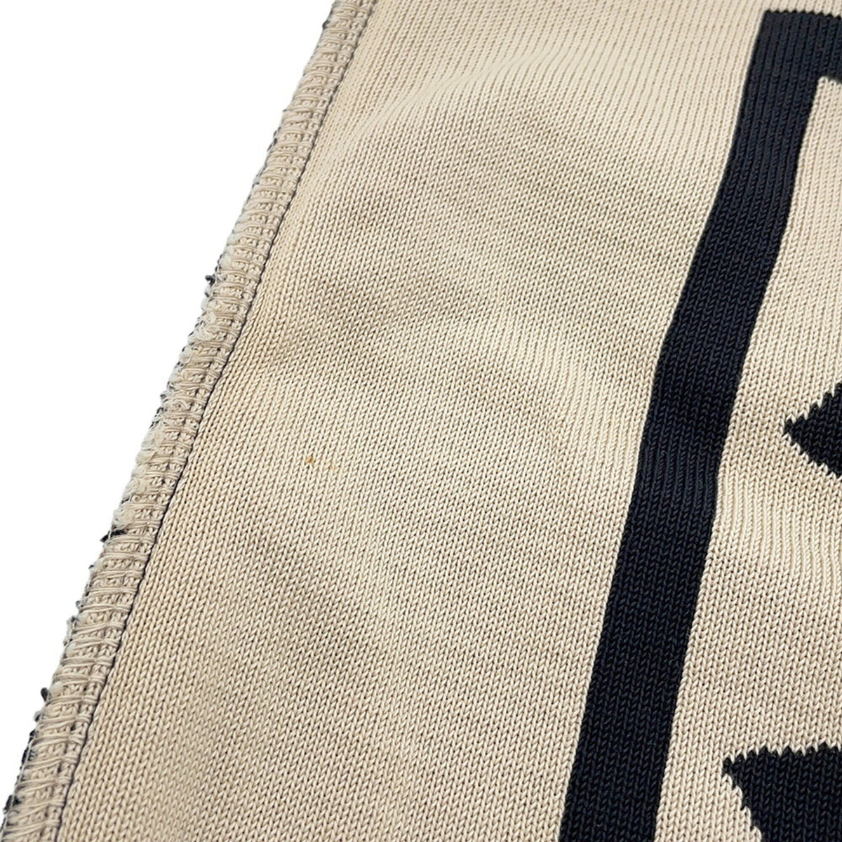 Chanel Beige Black Cotton Handbag (Pre-Owned)
