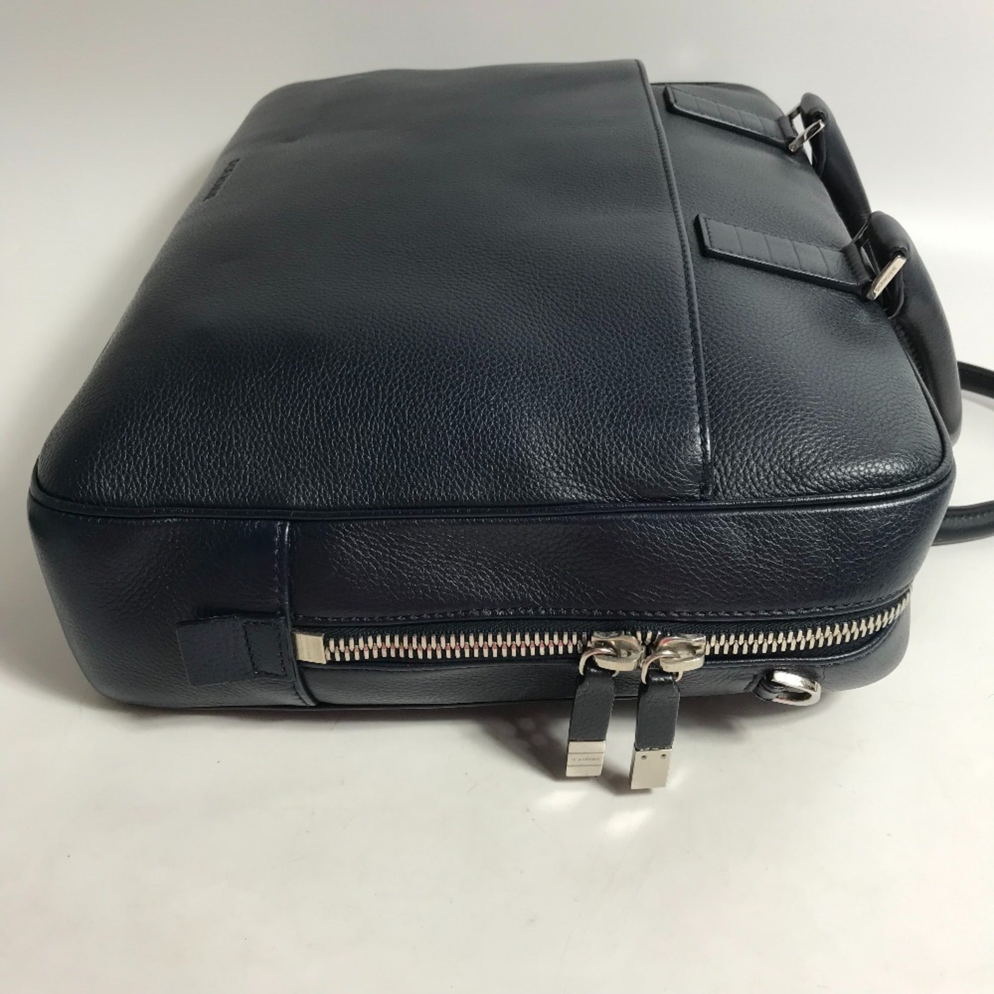 Dior Homme Navy Leather Briefcase (Pre-Owned)