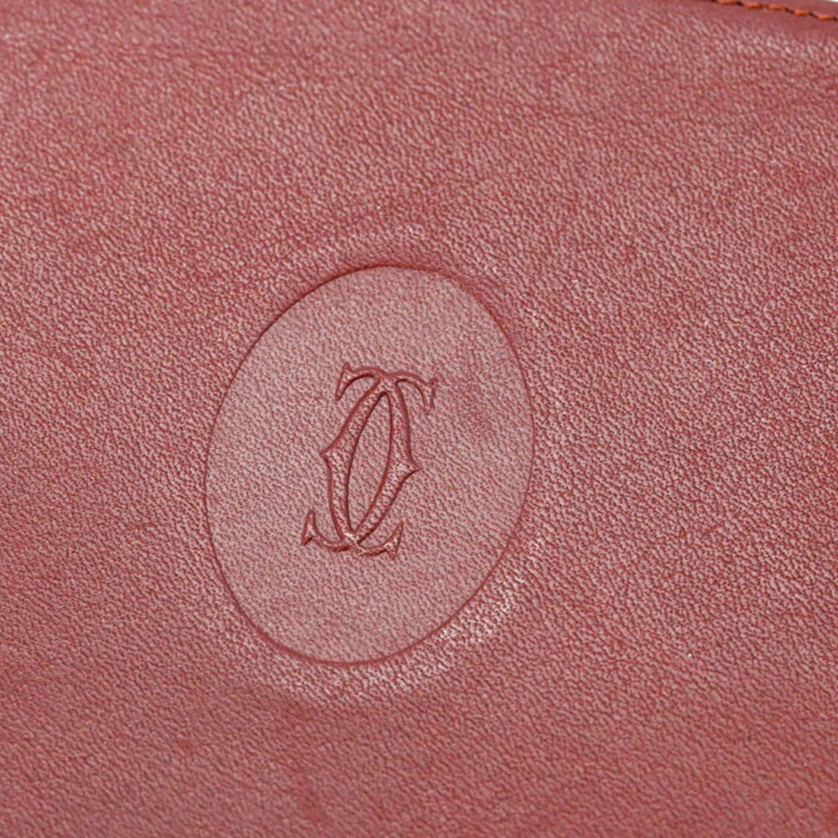 Cartier Must Bordeaux Leather Wallet (Bi-Fold) (Pre-Owned)