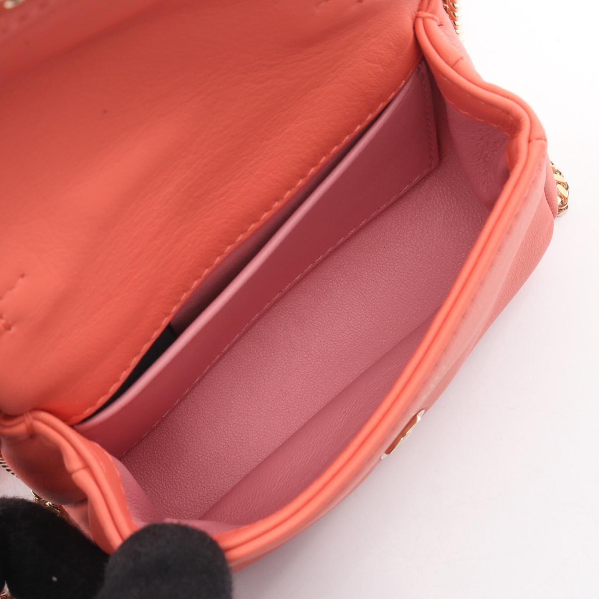 Bvlgari Pink Leather Handbag Shoulder Bag (Pre-Owned)