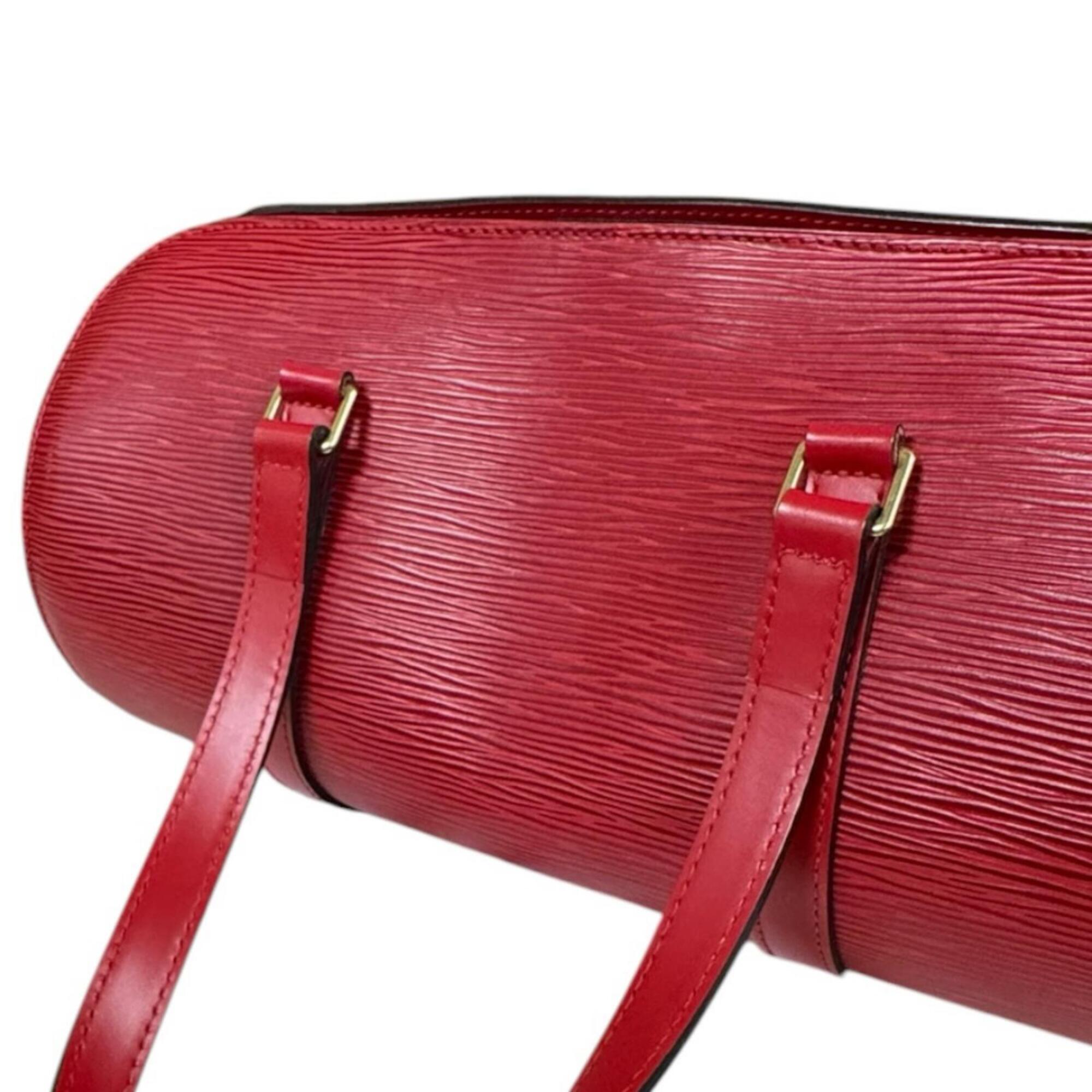 Louis Vuitton Castilian Red Red Color Epi Leather Handbag (Pre-Owned)