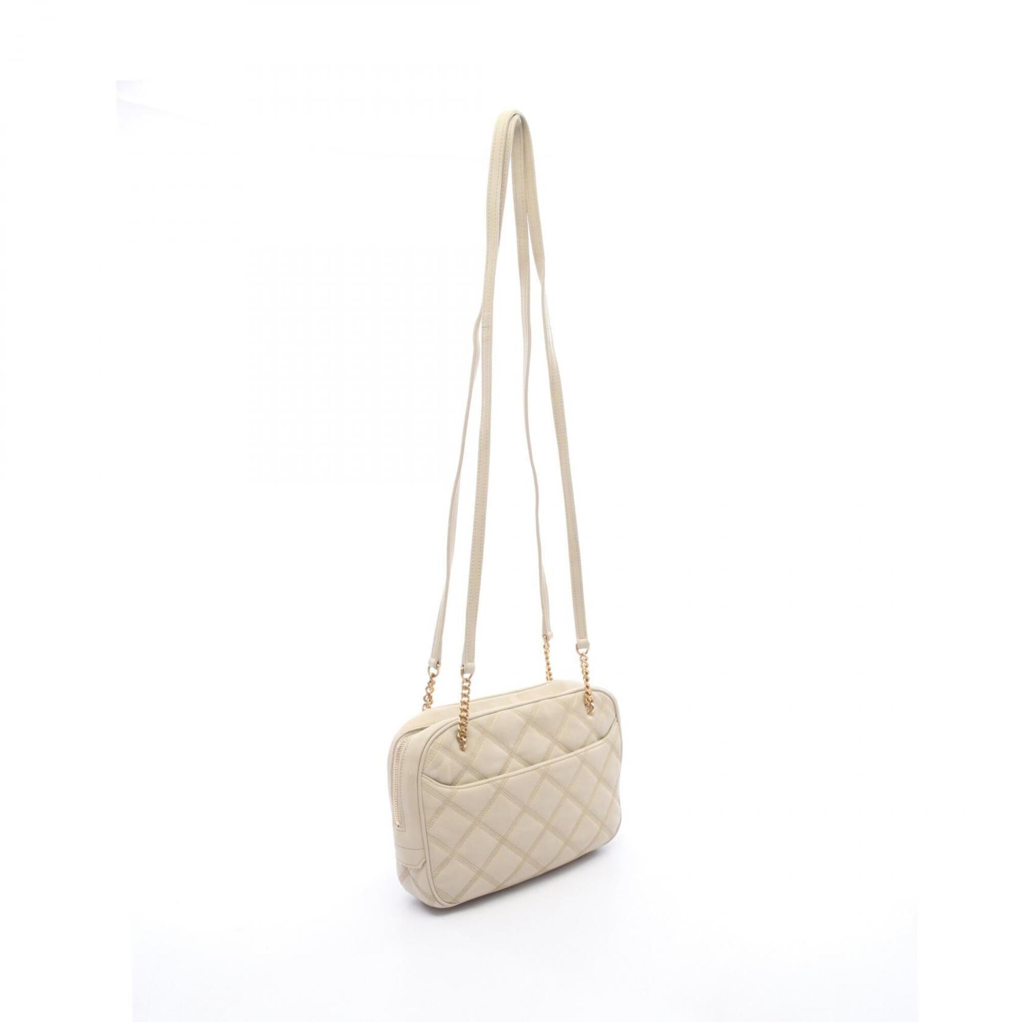 Yves Saint Laurent Ivory Leather Shoulder Bag (Pre-Owned)