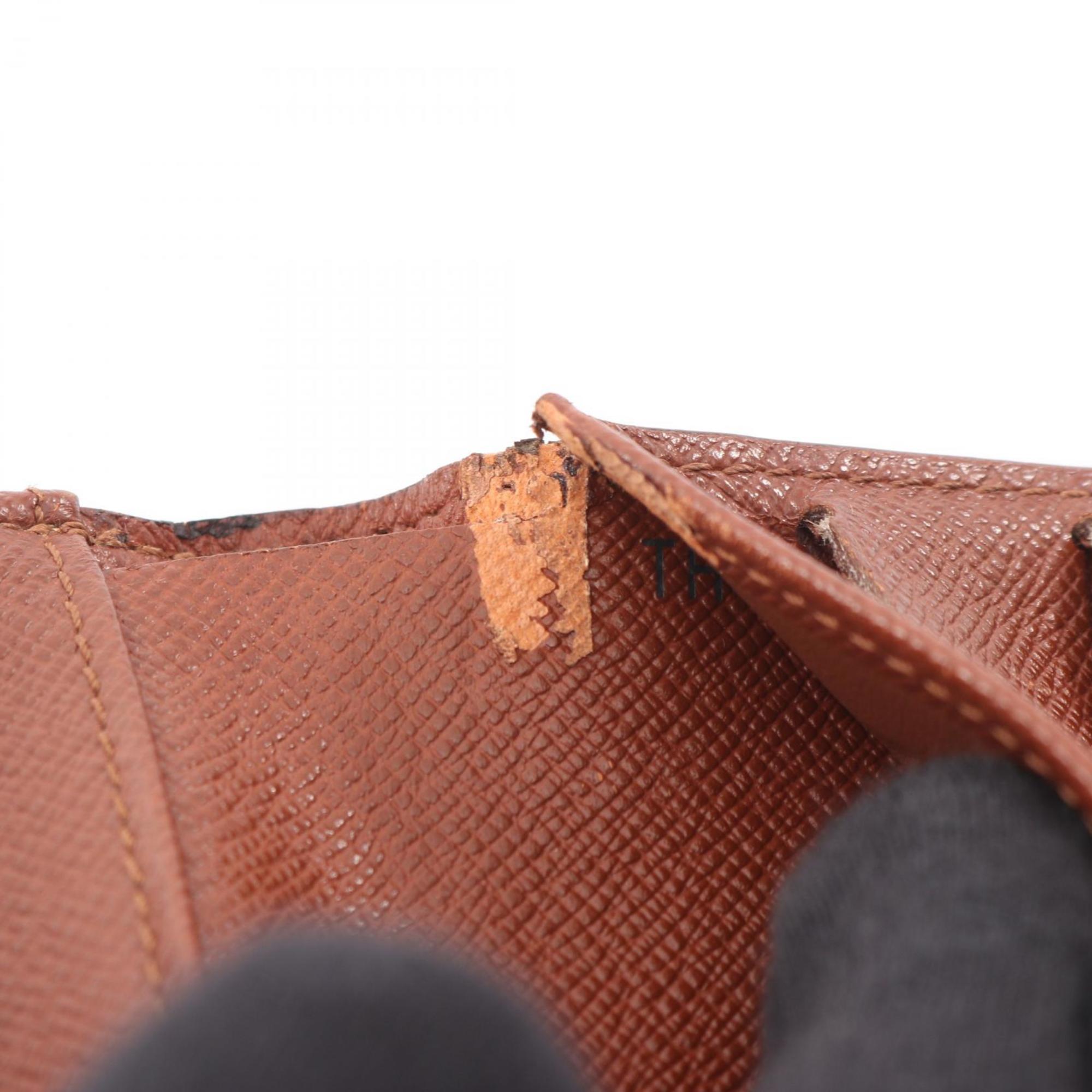 Louis Vuitton Brown Coated Canvas Wallet (Tri-Fold) (Pre-Owned)