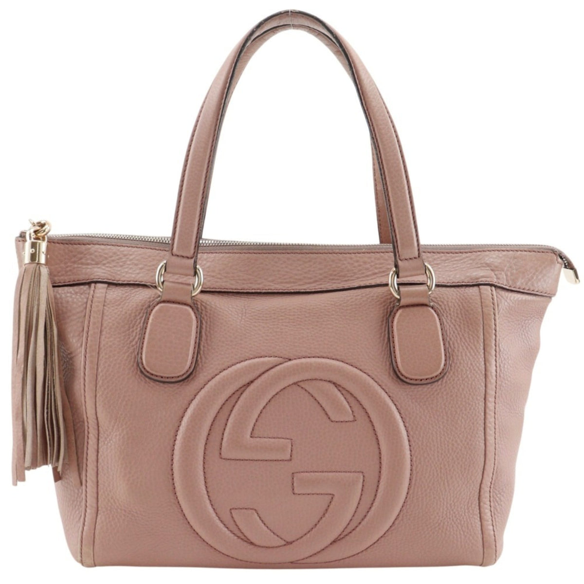 Gucci Soho Pink Leather Tote Bag (Pre-Owned)
