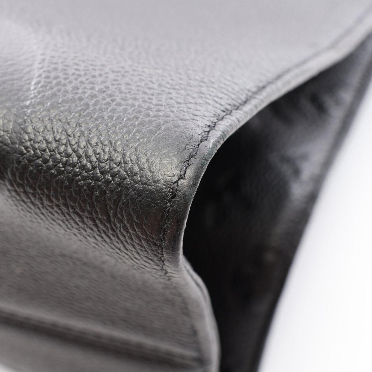 Louis Vuitton Black Leather Handbag Tote Bag (Pre-Owned)