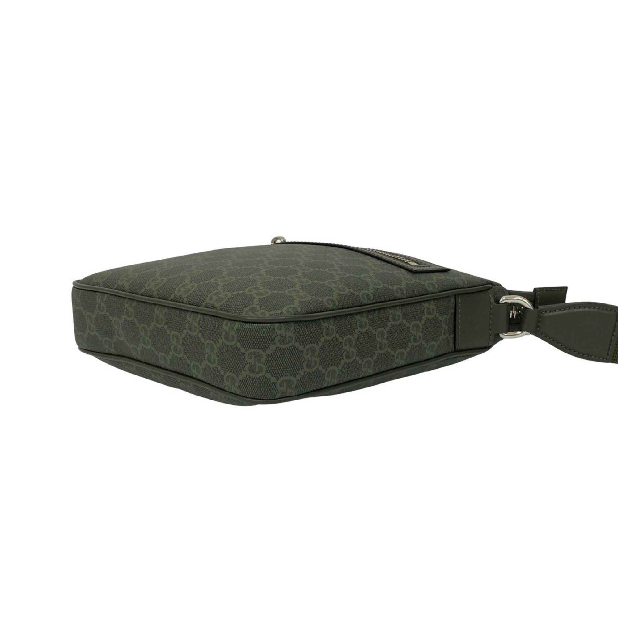 Gucci Green Pvc Leather Messenger Bag Shoulder Bag (Pre-Owned)