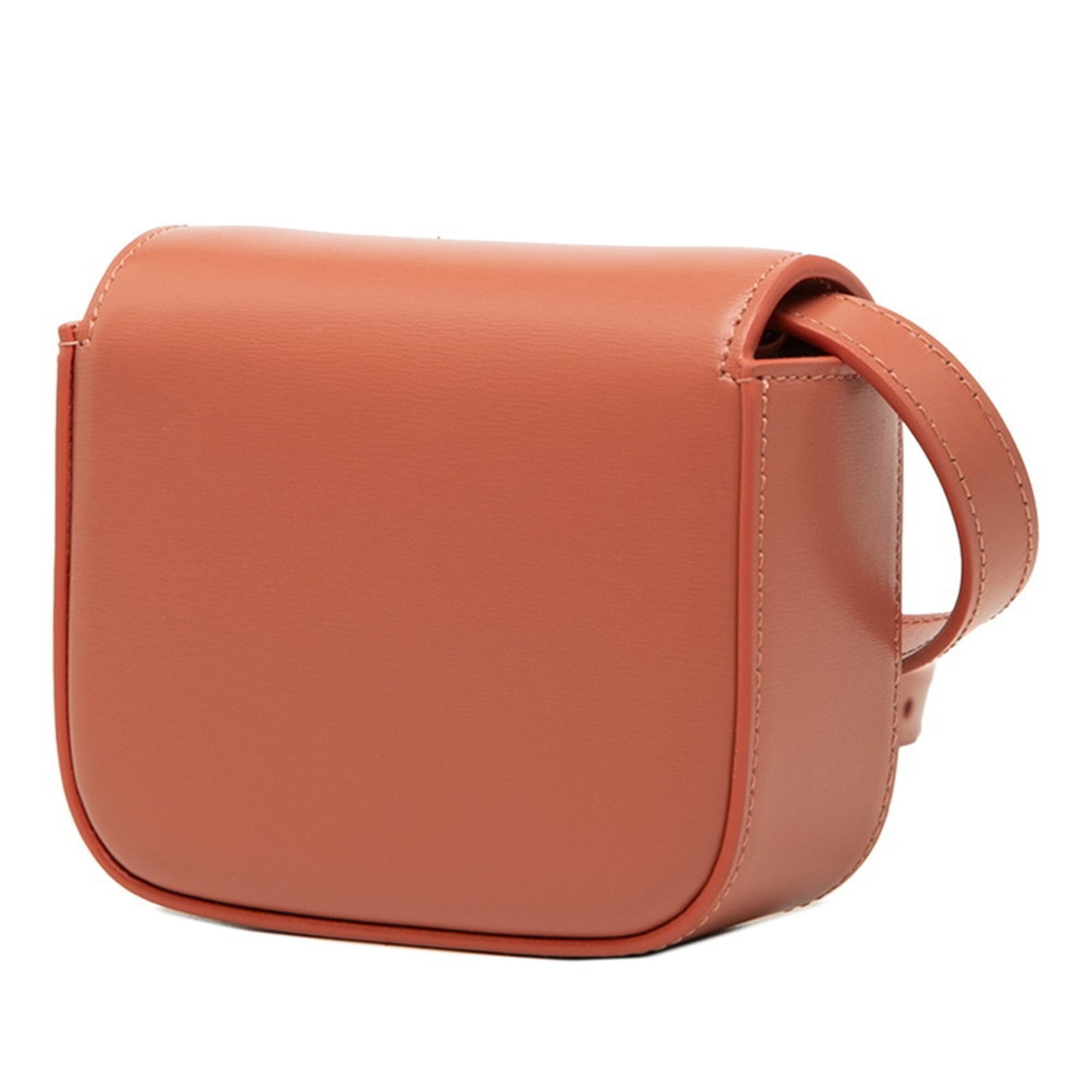 Celine Pink Orange Leather Pochette Shoulder Bag (Pre-Owned)