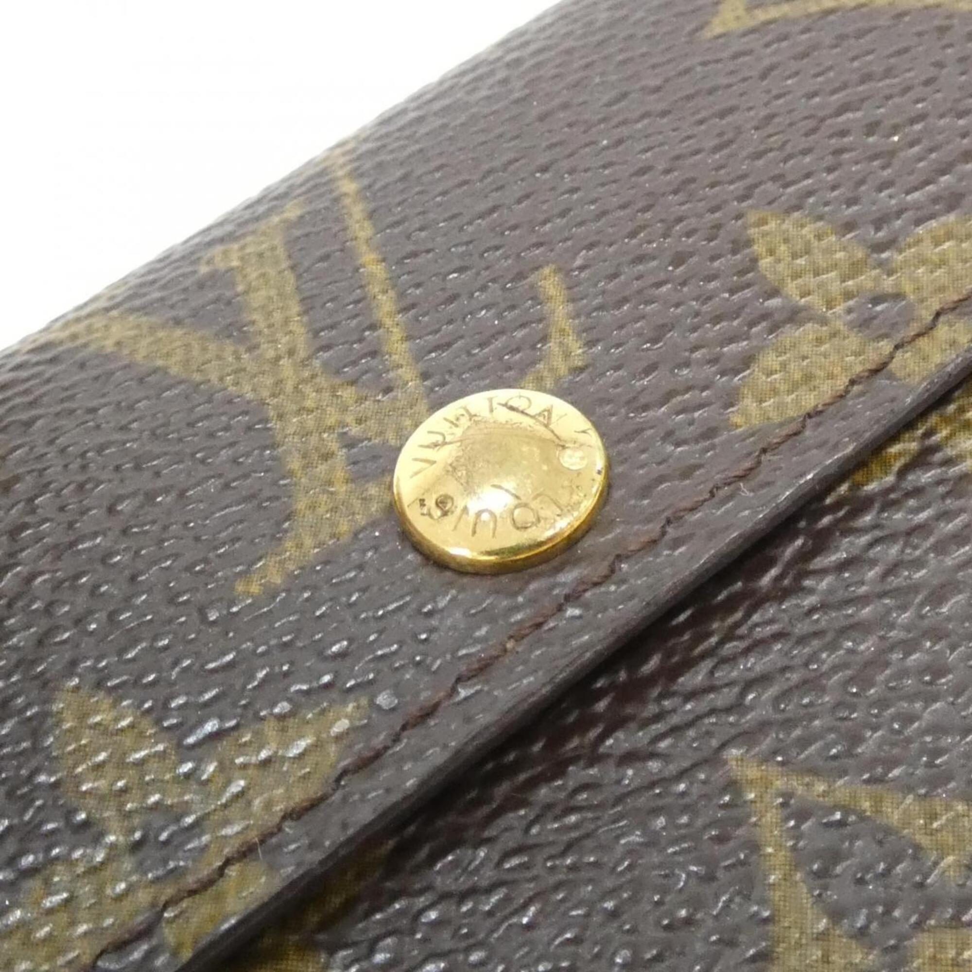 Louis Vuitton Marron Coated Canvas Coin Purse/Coin Case (Pre-Owned)
