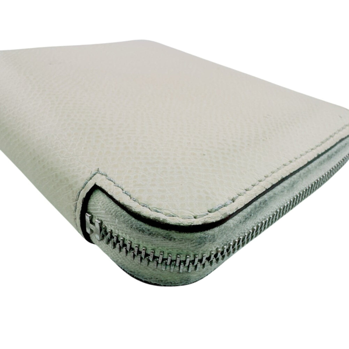 Hermes White Leather Coin Purse/Coin Case (Pre-Owned)