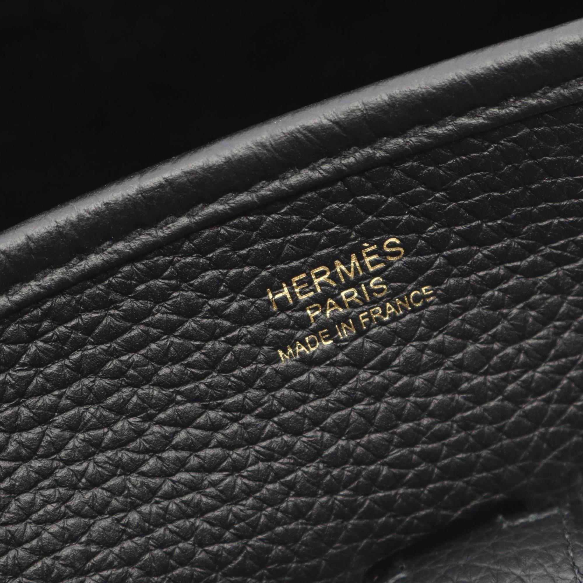 Hermes Black Taurillon Clemence Leather Shoulder Bag (Pre-Owned)