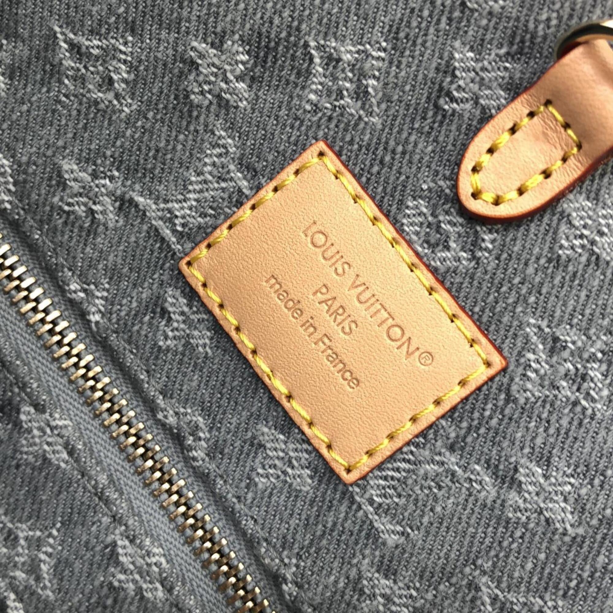 Louis Vuitton Gray Denim Handbag (Pre-Owned)