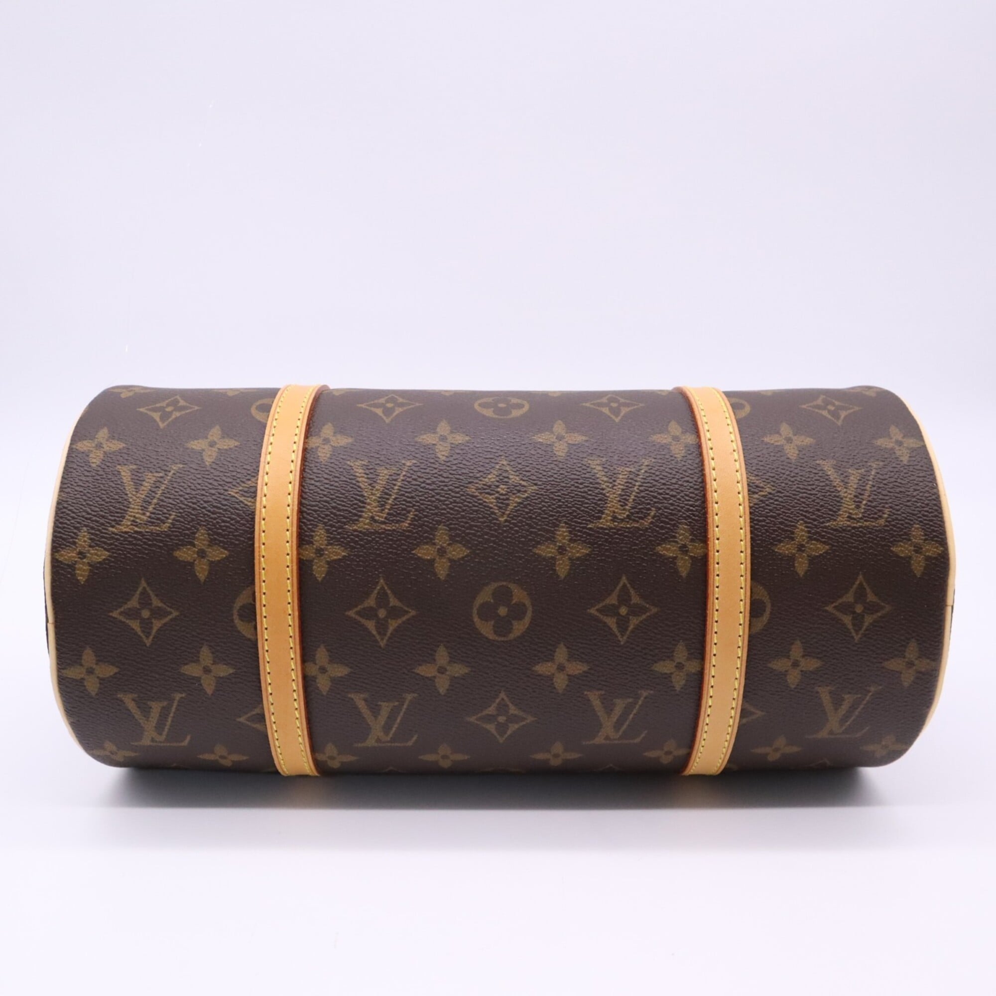 Louis Vuitton Monogram Beige Brown Coated Canvas Leather Handbag (Pre-Owned)