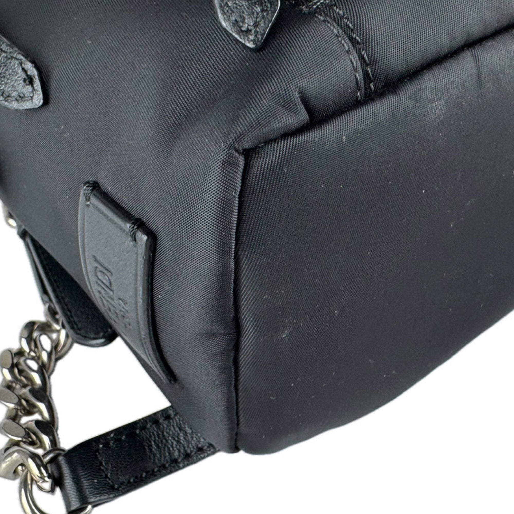 Fendi Black Nylon Fur Backpack (Pre-Owned)