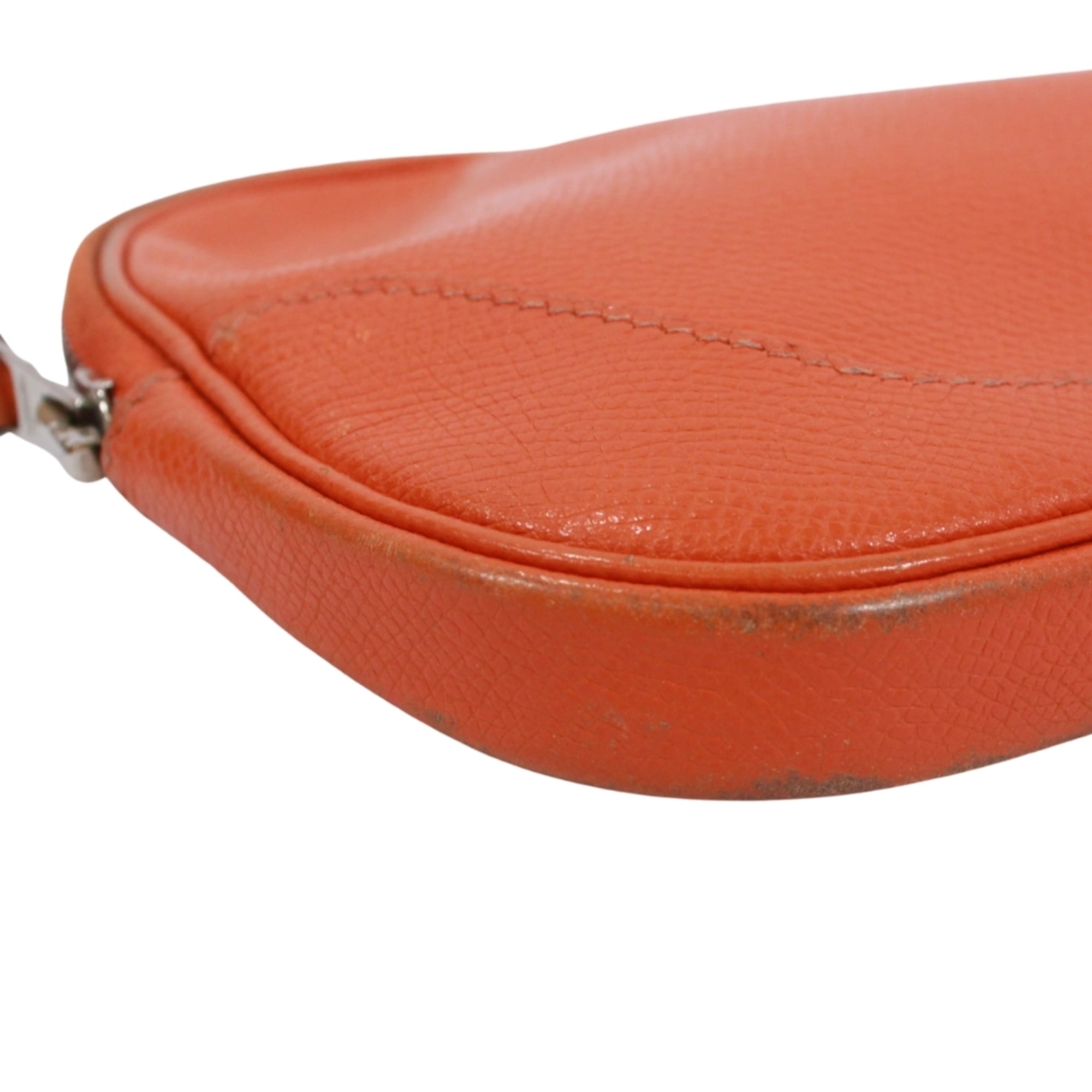 Hermes Orange Epsom Leather Pouch Shoulder Bag (Pre-Owned)