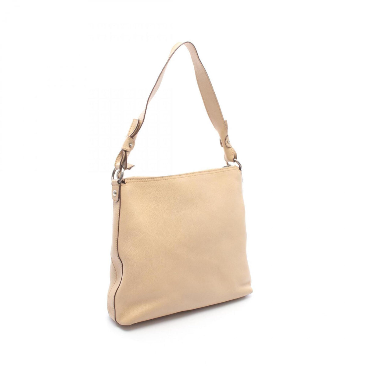 Salvatore Ferragamo Beige Leather Handbag Shoulder Bag (Pre-Owned)