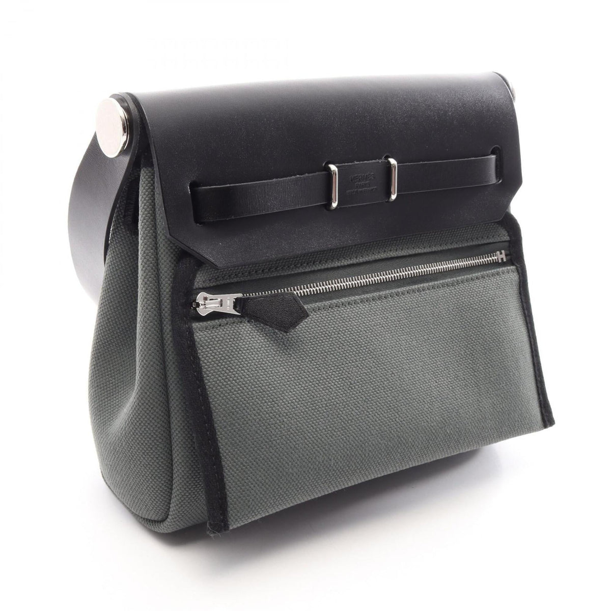 Hermes Black Green Handbag Shoulder Bag (Pre-Owned)
