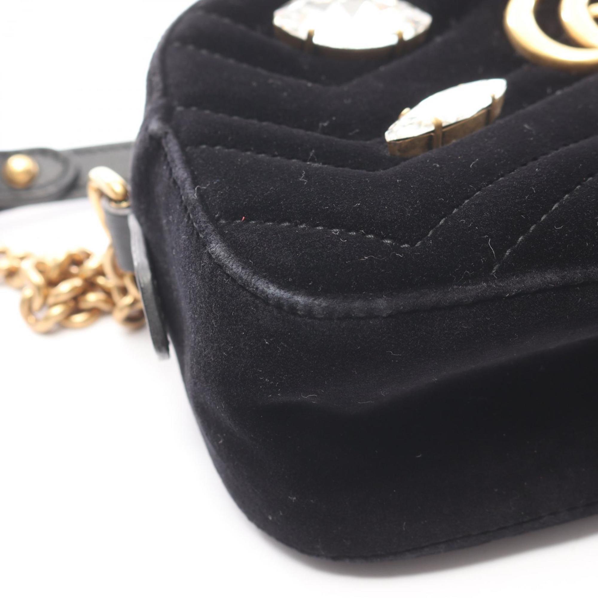 Gucci Black Fabric Leather Shoulder Bag (Pre-Owned)