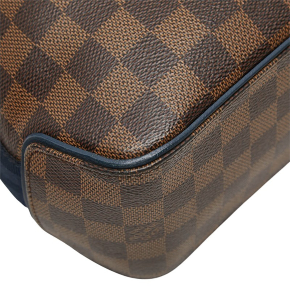 Louis Vuitton Damier Brown Navy Pvc Leather Tote Bag (Pre-Owned)