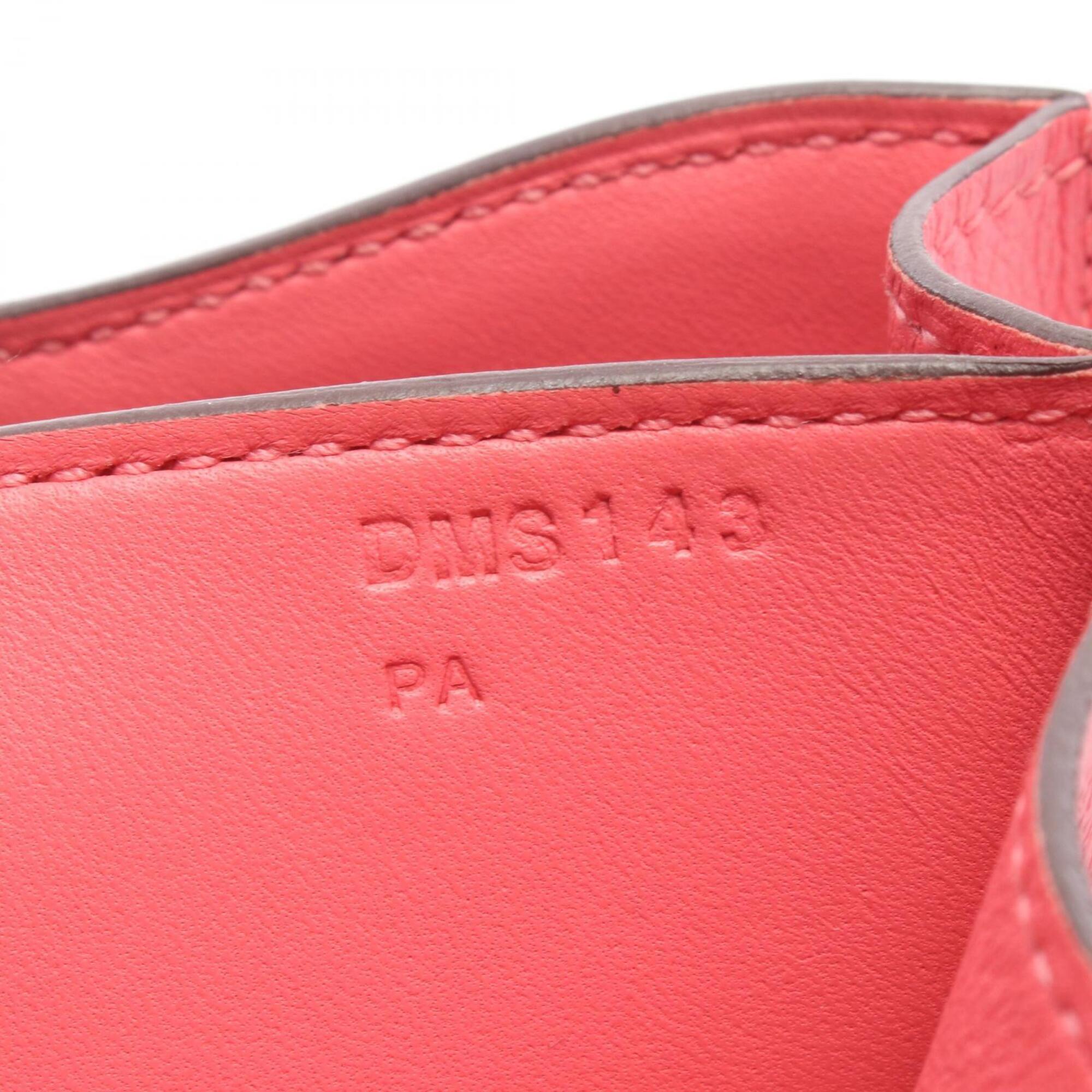 Hermes Pink Leather Handbag Shoulder Bag (Pre-Owned)