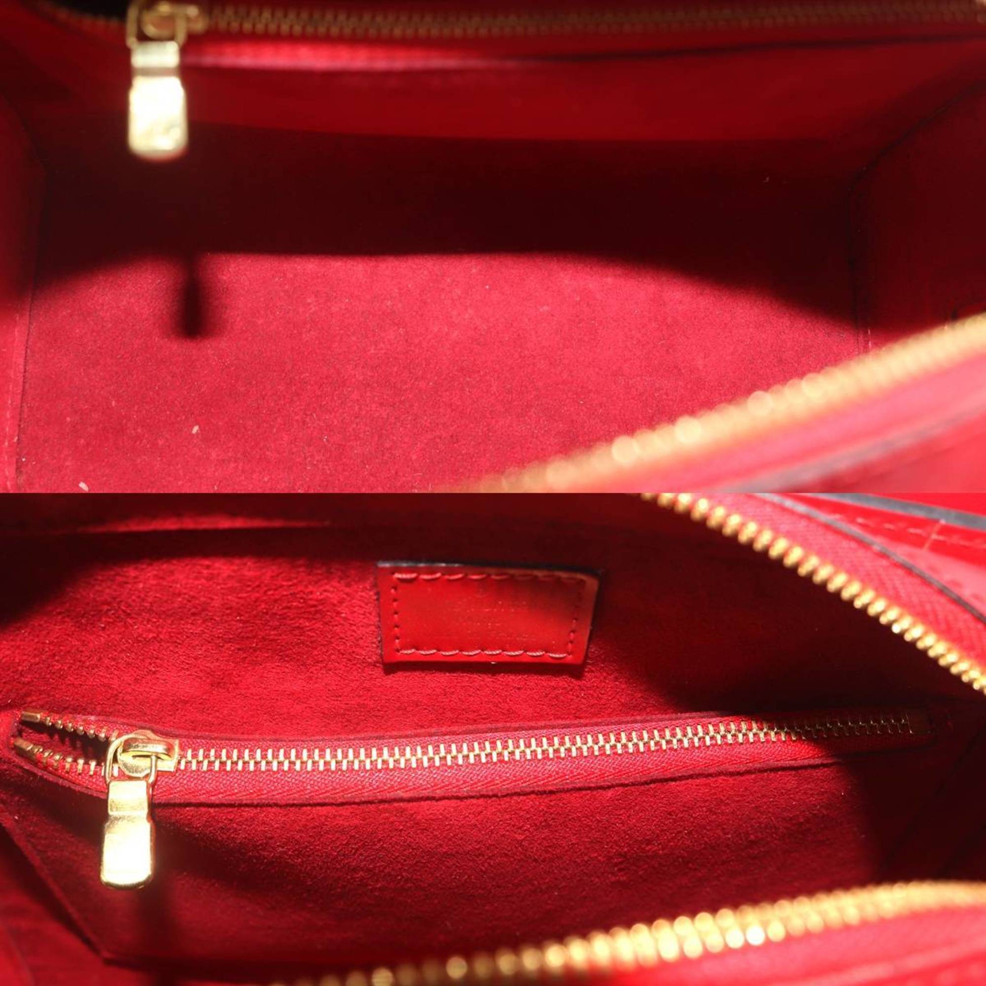 Louis Vuitton Red Color Leather Handbag (Pre-Owned)