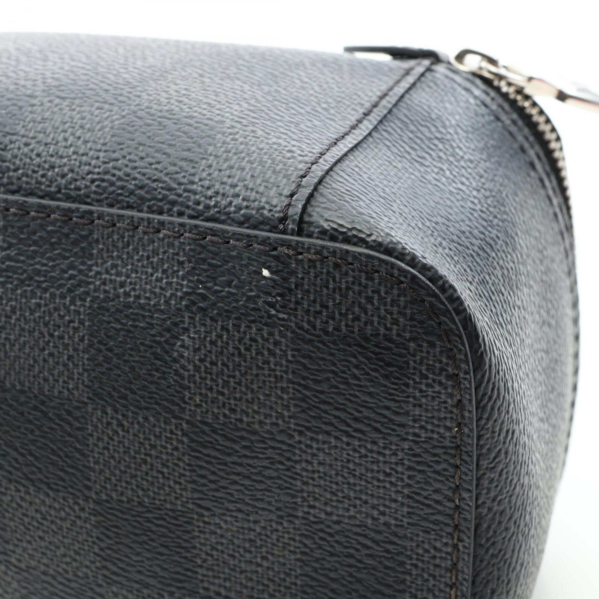Louis Vuitton Black Damier Graphite Leather Pvc Handbag Pouch (Pre-Owned)