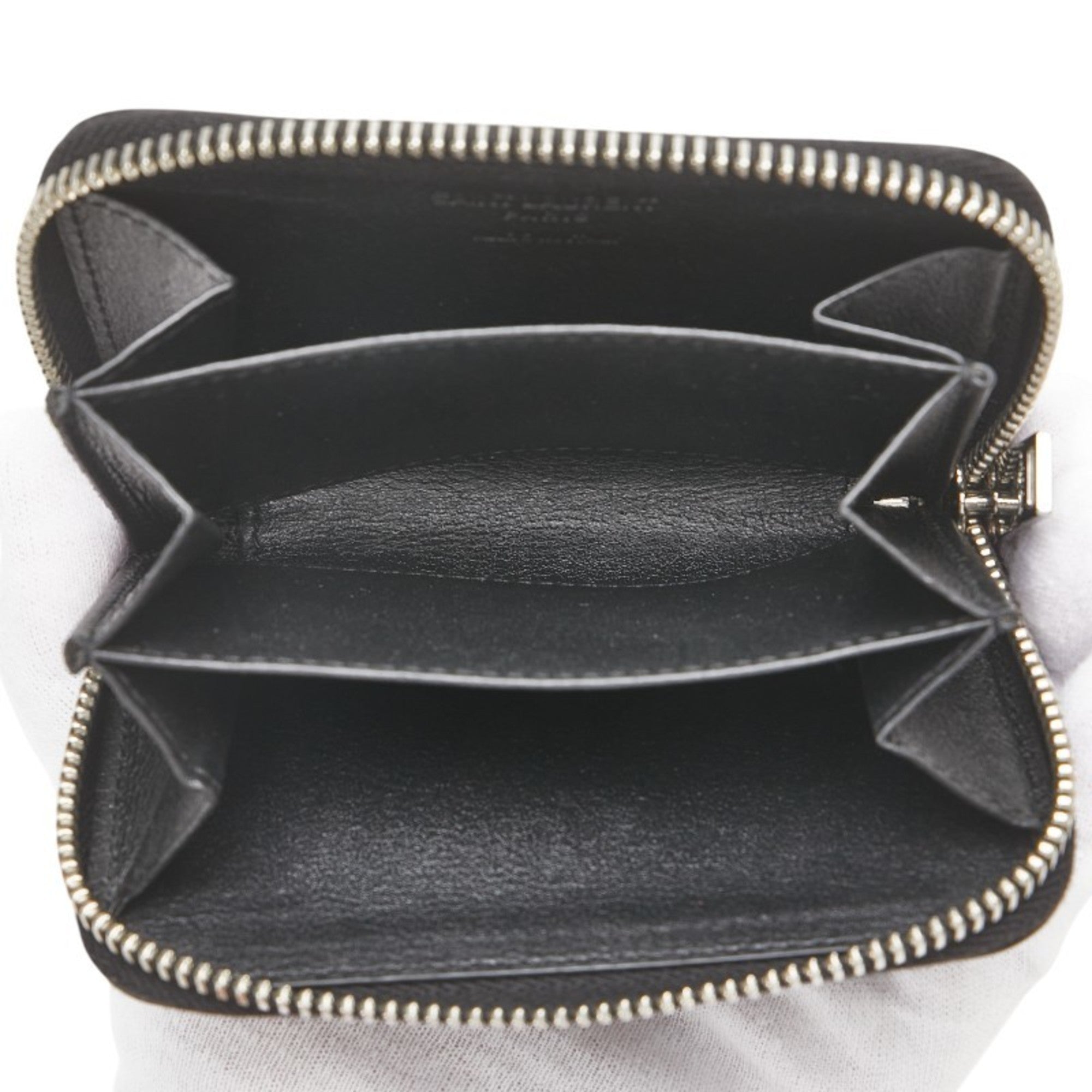 Saint Laurent Black Leather Coin Purse/Coin Case (Pre-Owned)