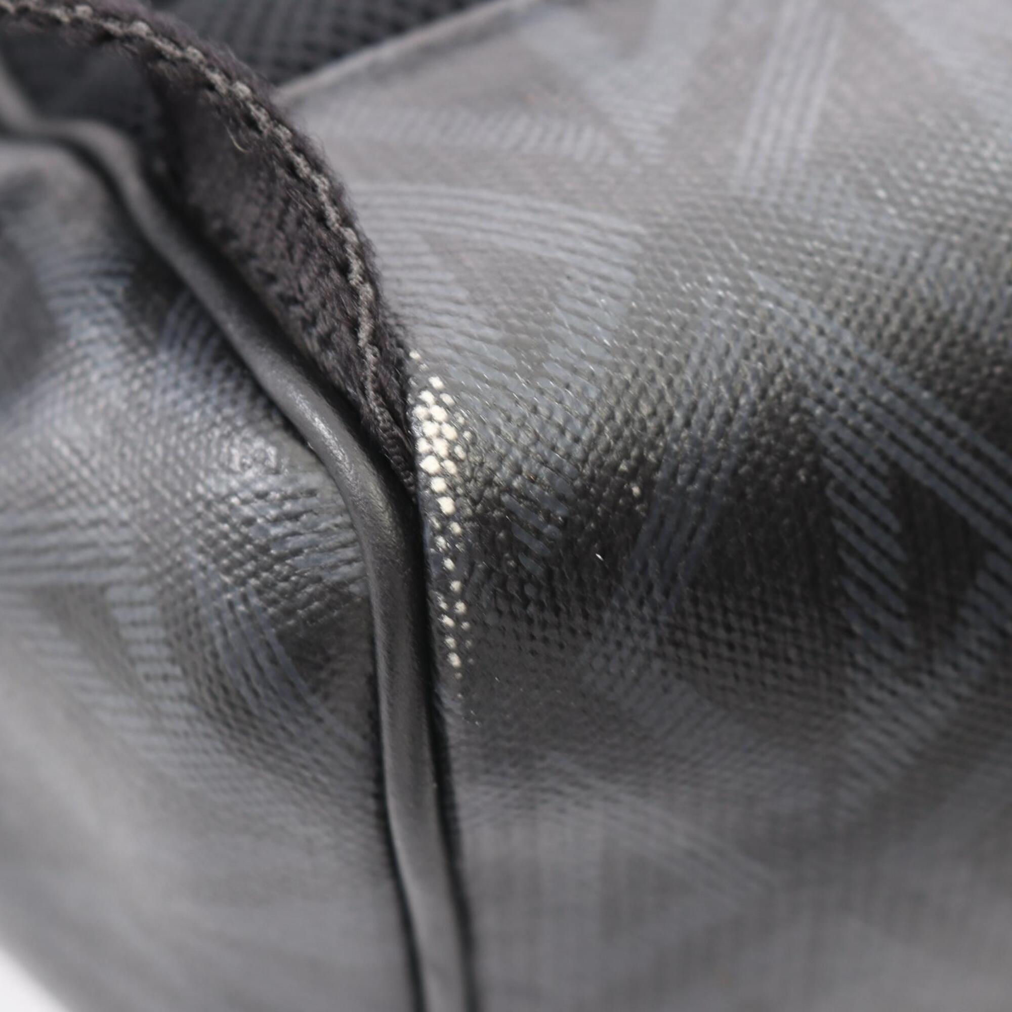 Christian Dior Black Coated Canvas Leather Backpack (Pre-Owned)