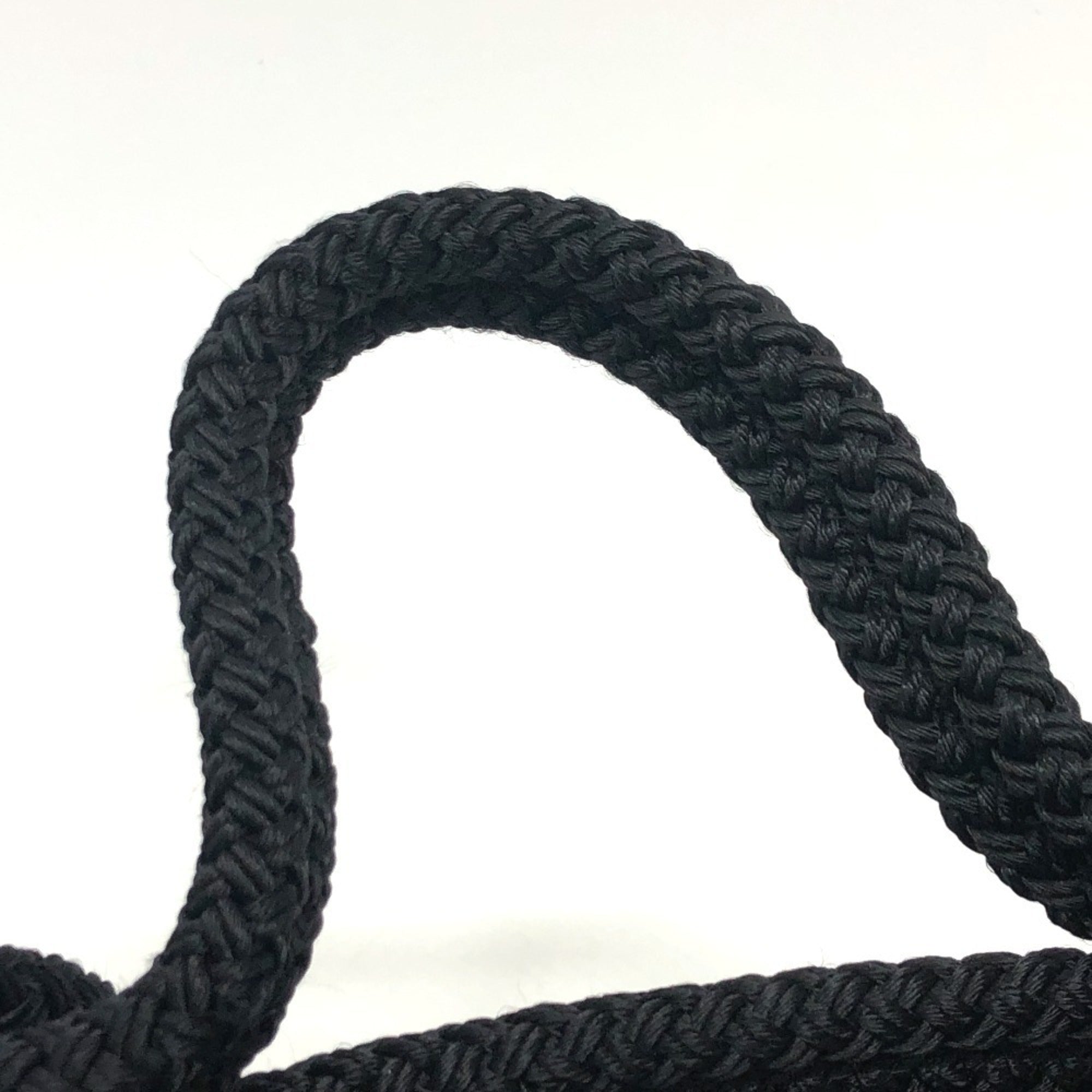 Balenciaga Black Nylon Leather Basket Shoulder Bag (Pre-Owned)