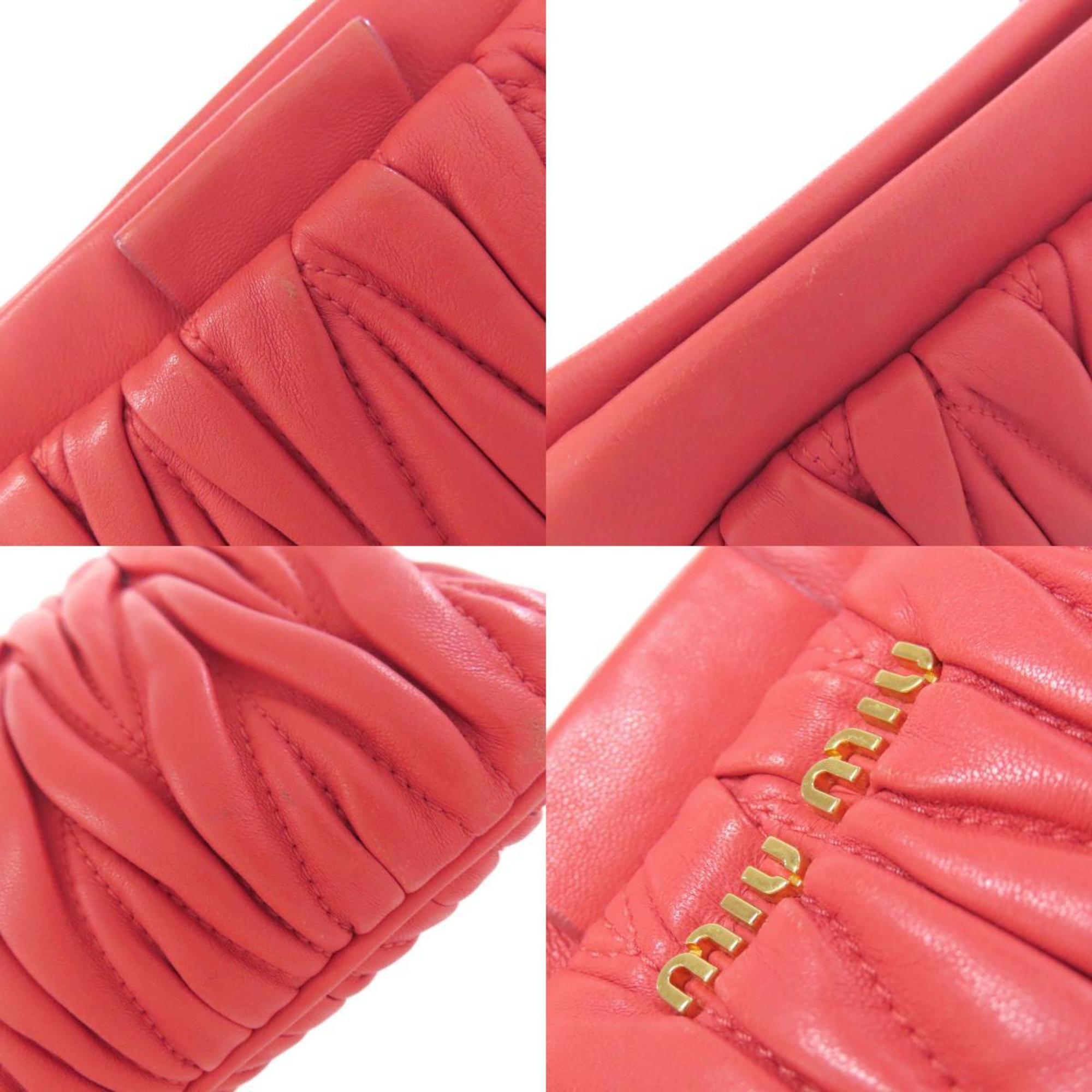 Miu Miu Orange Leather Shoulder Bag (Pre-Owned)