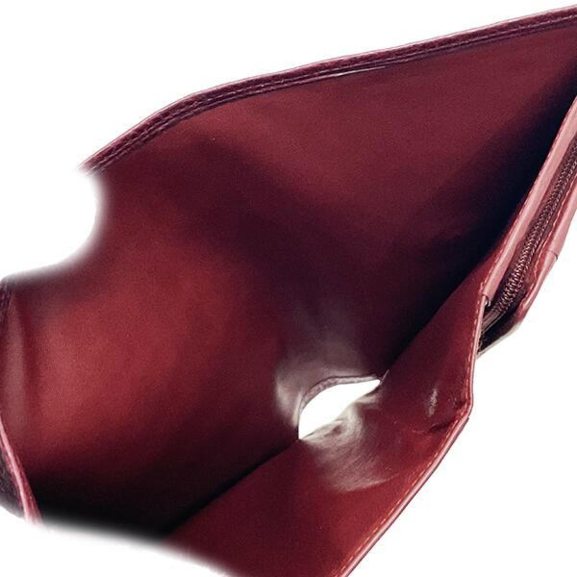 Cartier Must Bordeaux Leather Wallet (Tri-Fold) (Pre-Owned)