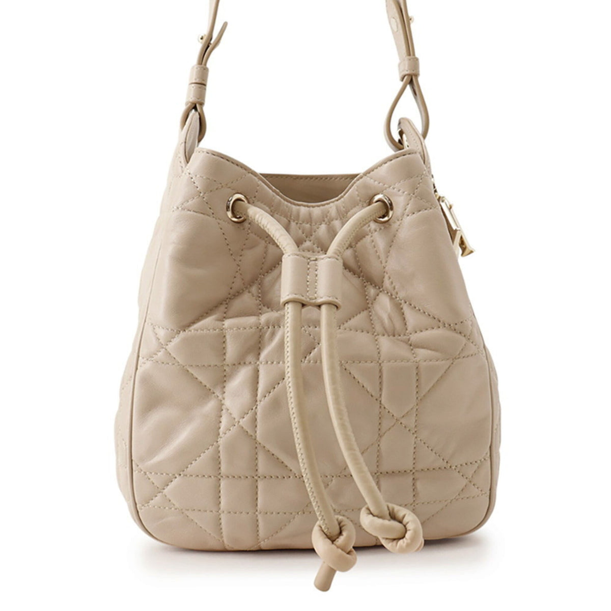 Christian Dior Beige Leather Shoulder Bag (Pre-Owned)