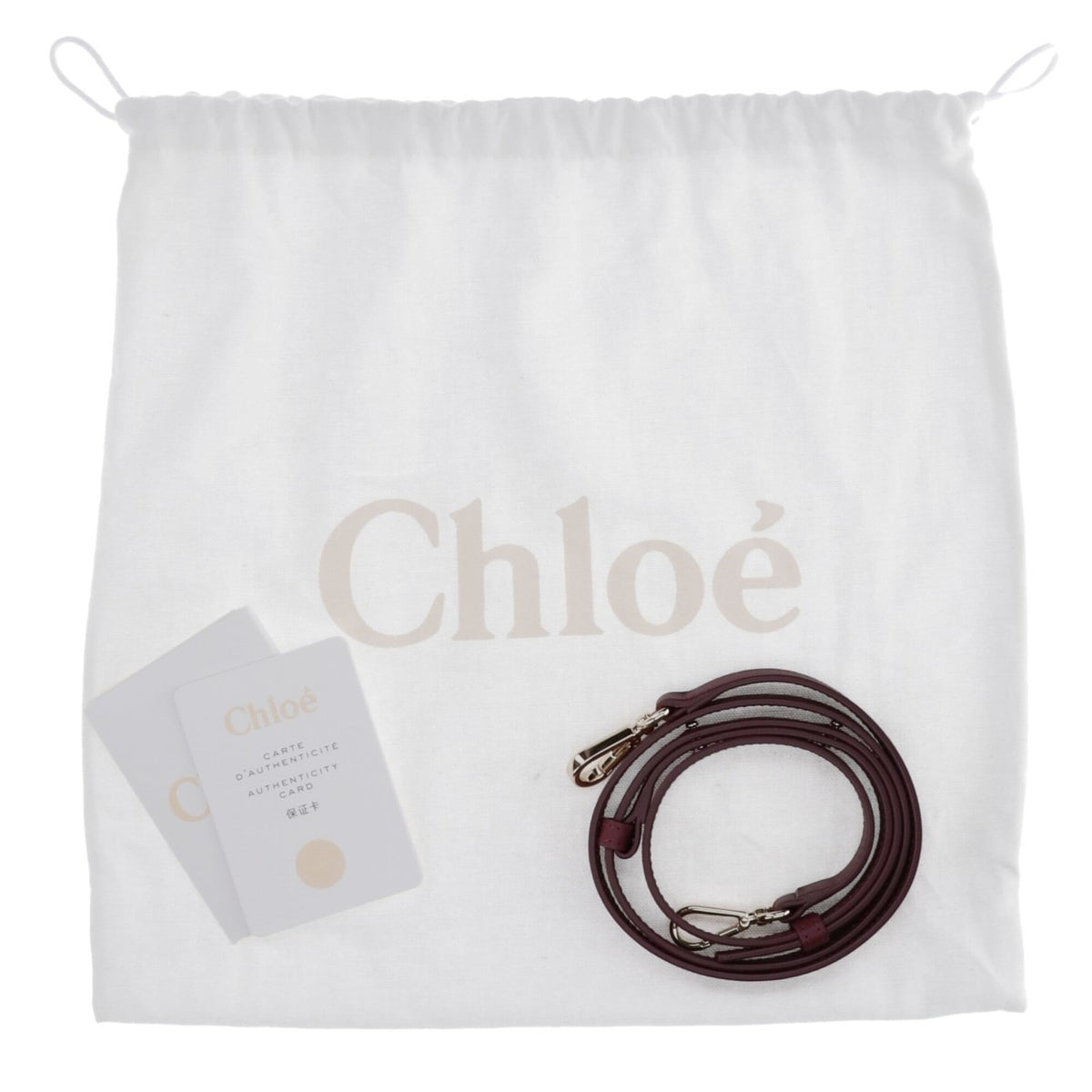 Chloé Burgundy Leather Handbag Shoulder Bag (Pre-Owned)