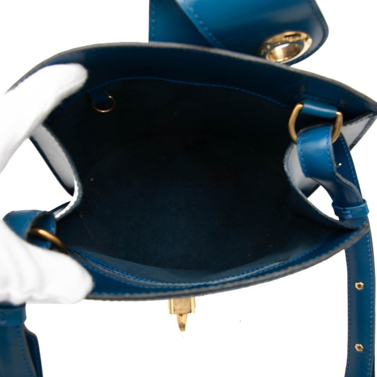 Louis Vuitton Epi Toledo Blue Leather Shoulder Bag (Pre-Owned)